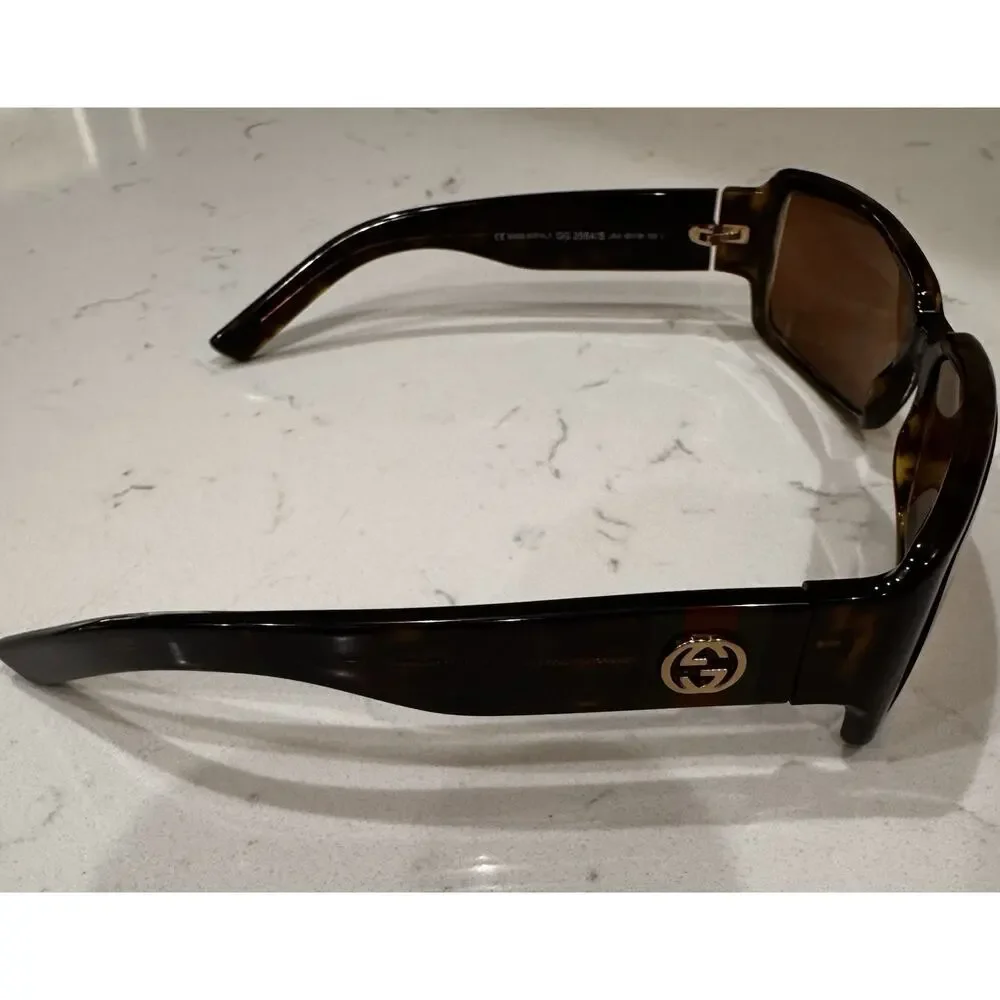 GUCCI Vintage Sunglasses Tortoiseshell Rectangle